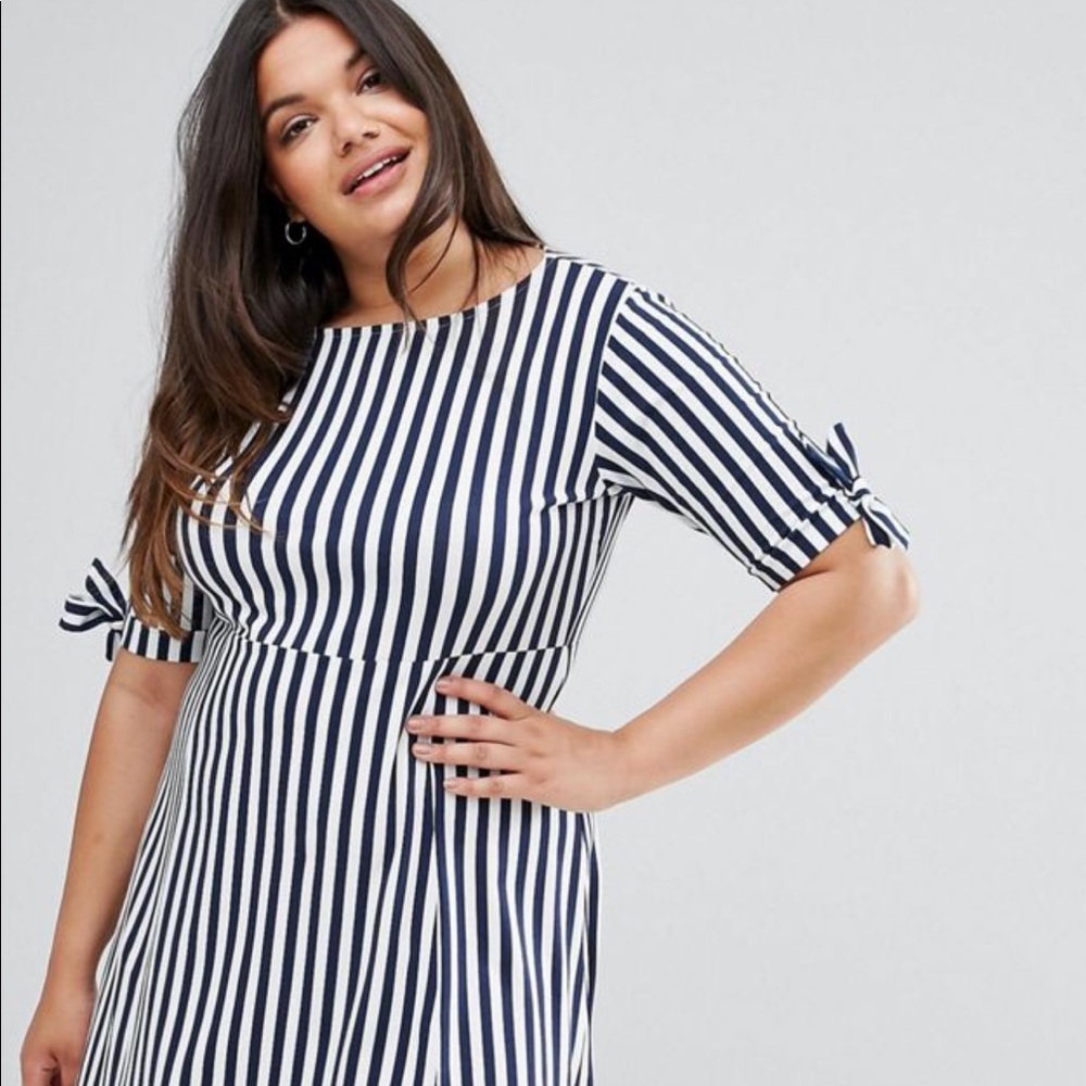 Asos Navy and blue Jersy dress